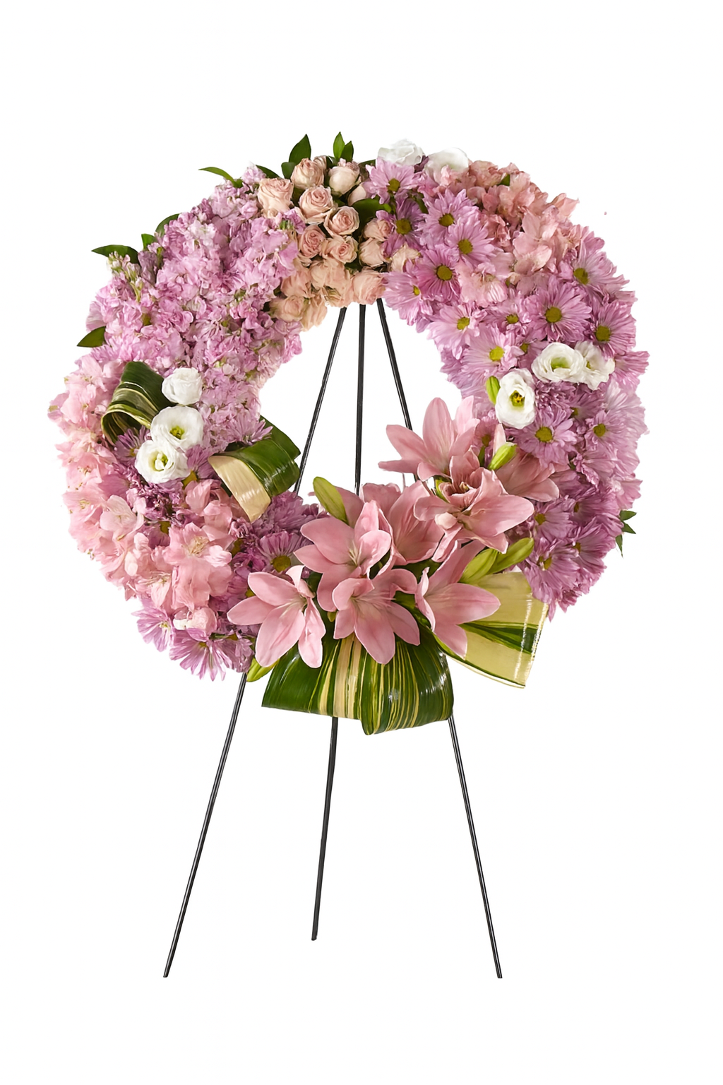 Blushing Tribute Standing Wreath