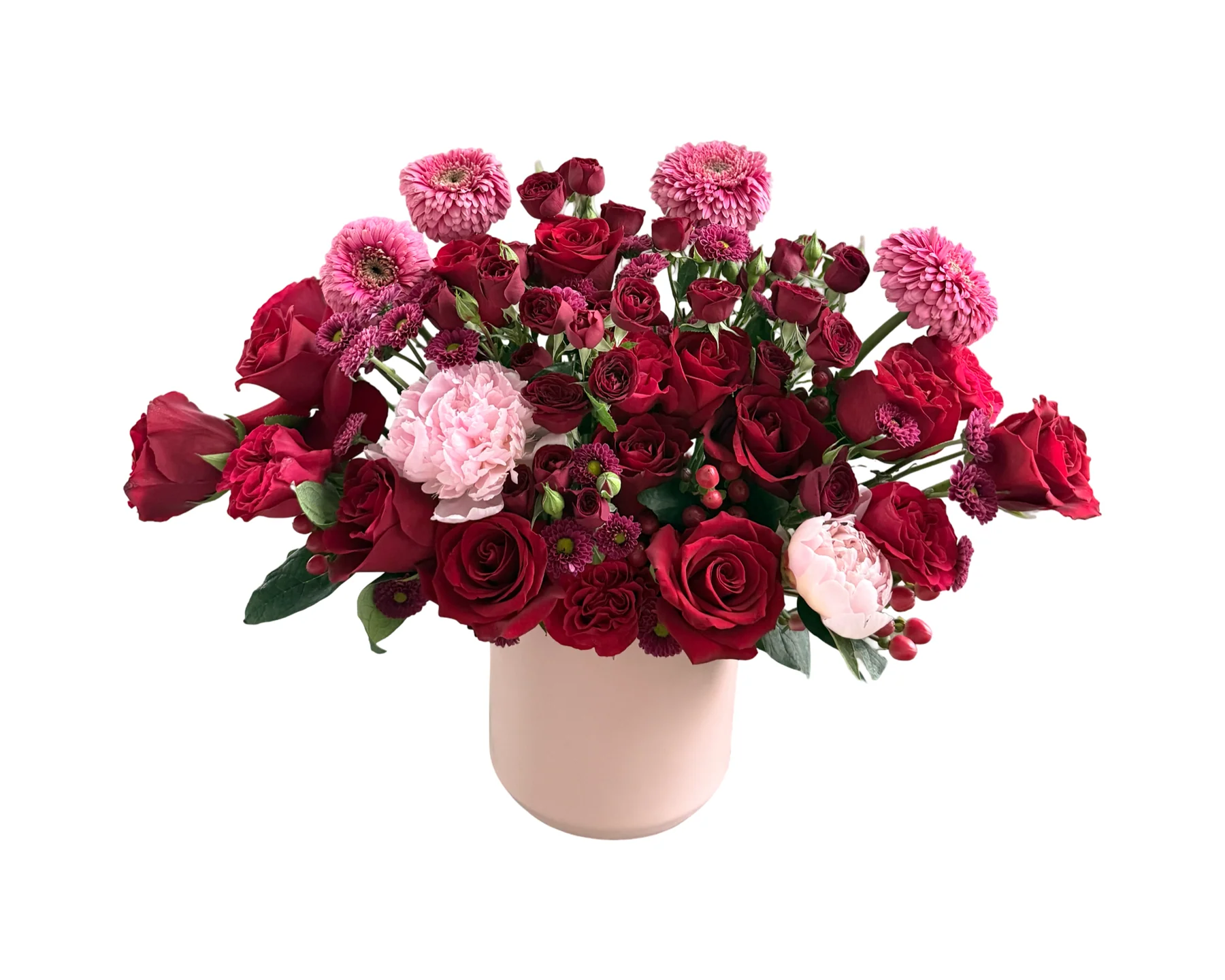 Crimson Romance – Bold Red & Pink Floral Statement