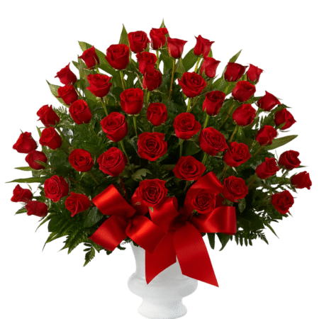 Everlasting Love Red Rose Sympathy Arrangement