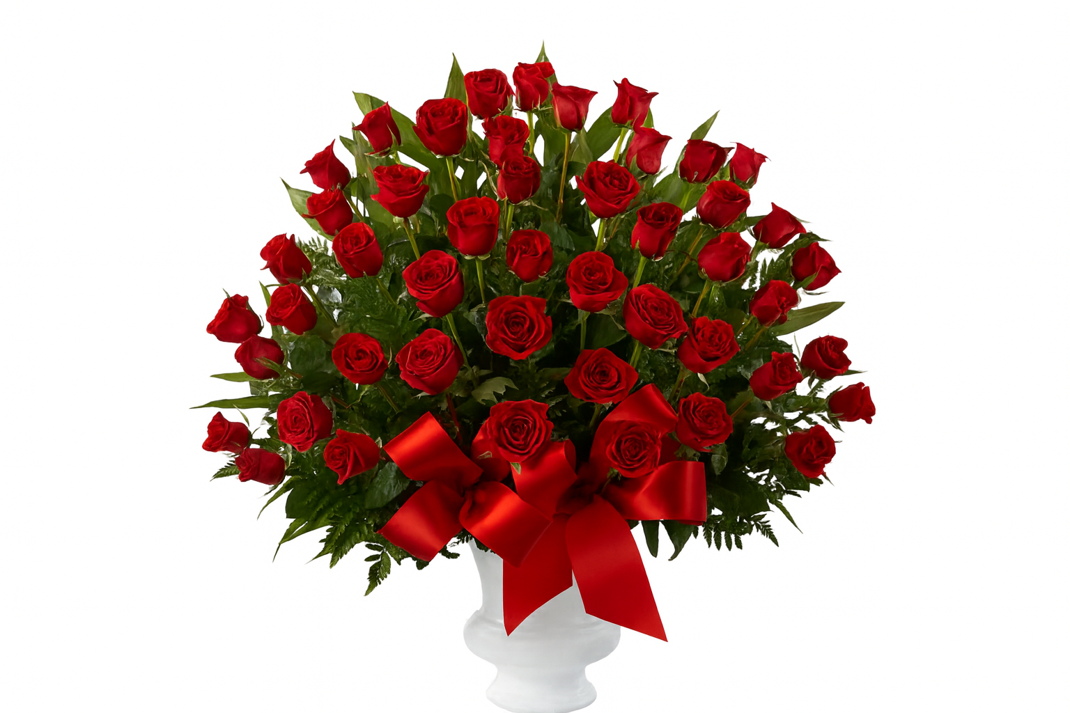 Everlasting Love Red Rose Sympathy Arrangement