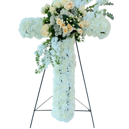 Faithful Rest Standing Cross Tribute