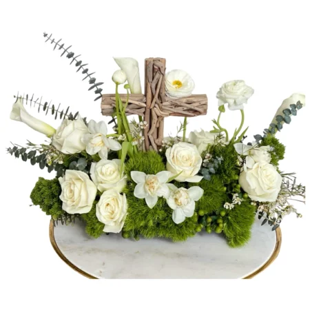 Garden Cross of Peace Floral Arrangement