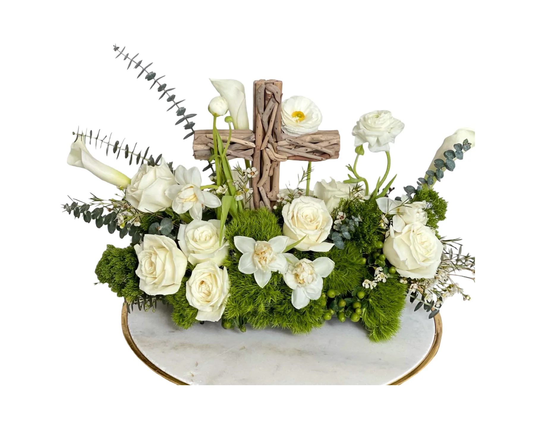 Garden Cross of Peace Floral Arrangement
