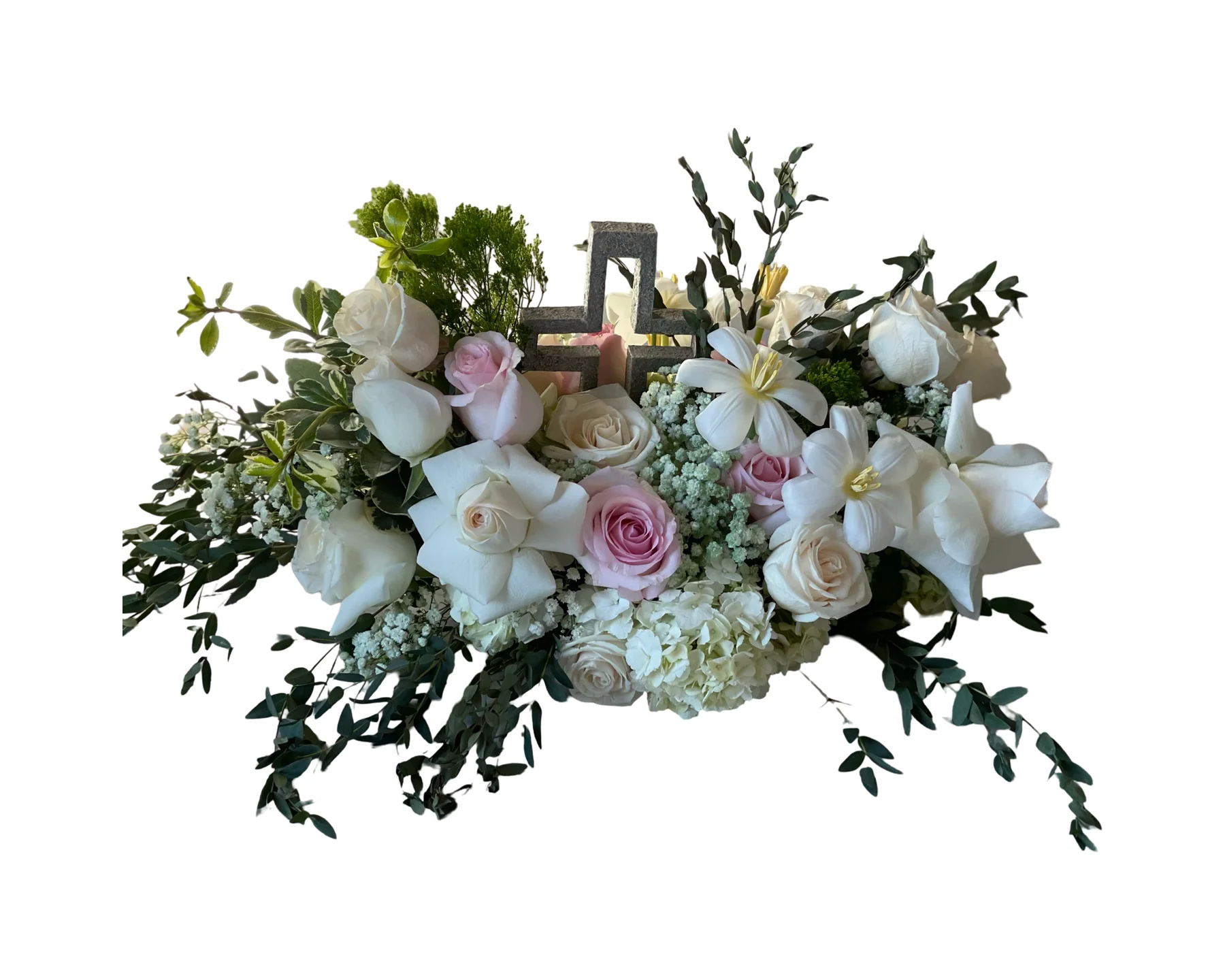 Heavenly Grace Cross Floral Tribute