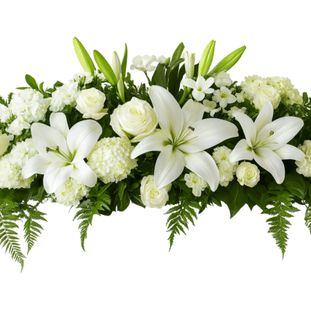 Heavenly White Casket Spray