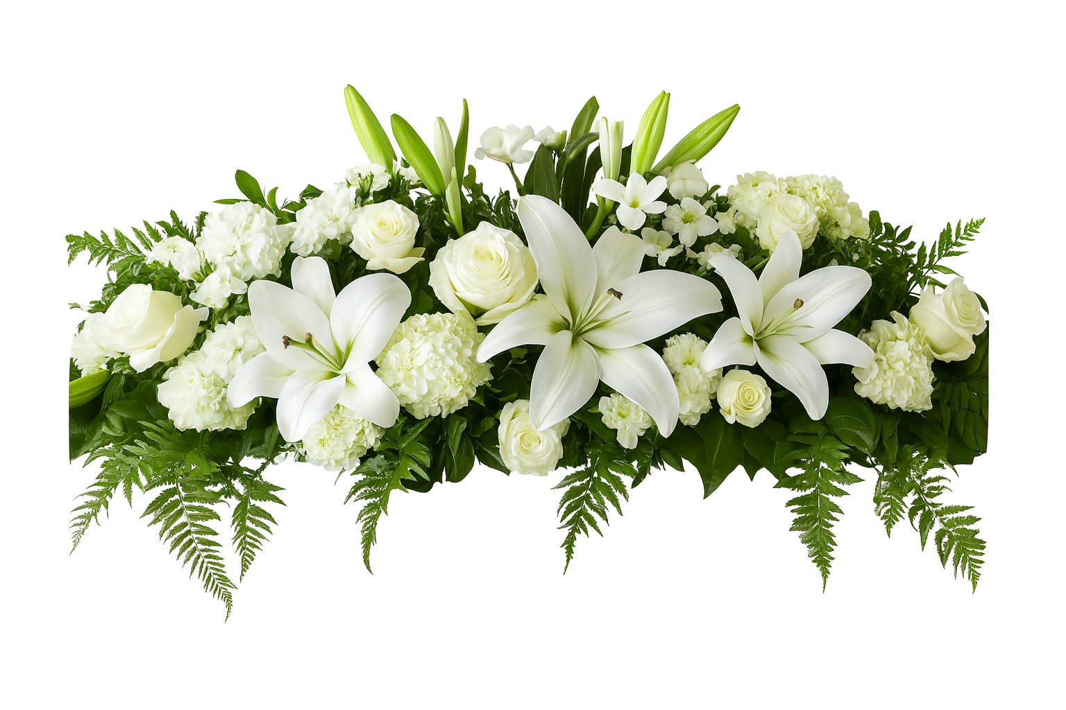 Heavenly White Casket Spray