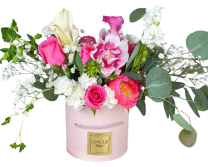 Pink Luxury Hatbox Arrangement