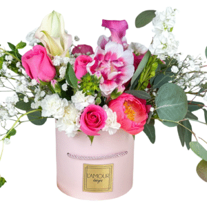 Pink Luxury Hatbox Arrangement