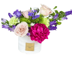 Blushing Meadow Ceramic Vase Arrangement