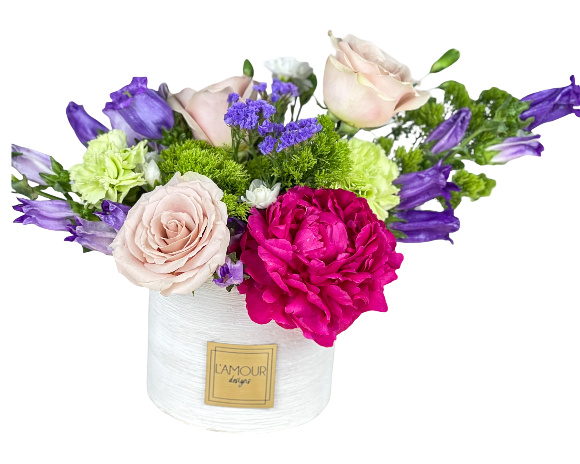 Blushing Meadow Ceramic Vase Arrangement