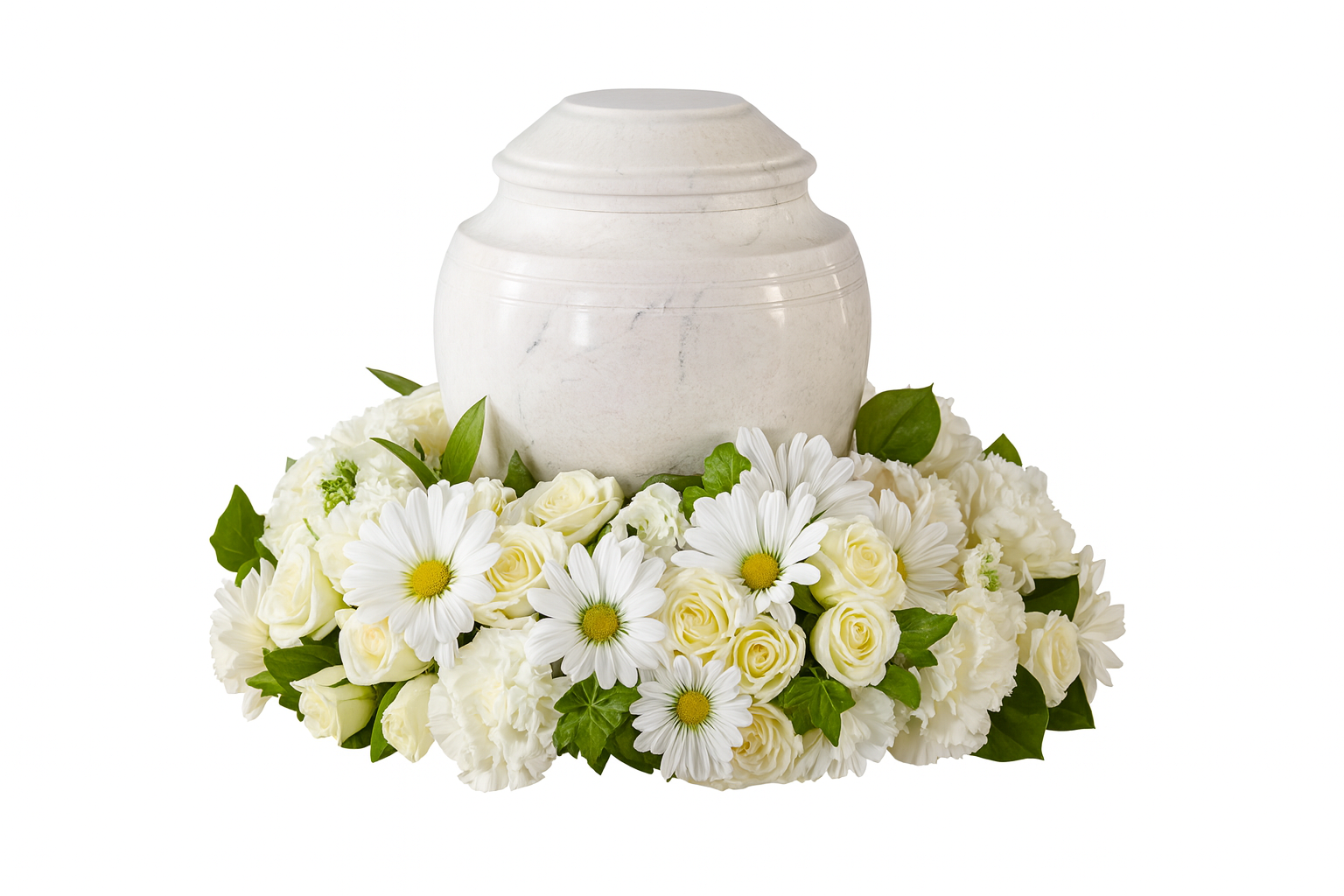 Ivory Grace Urn Wreath Tribute