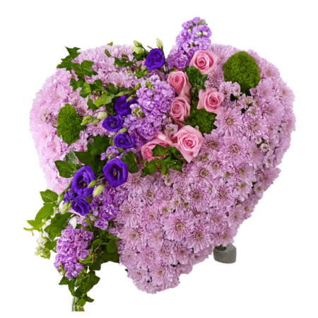 Lavender Love Heart Sympathy Arrangement