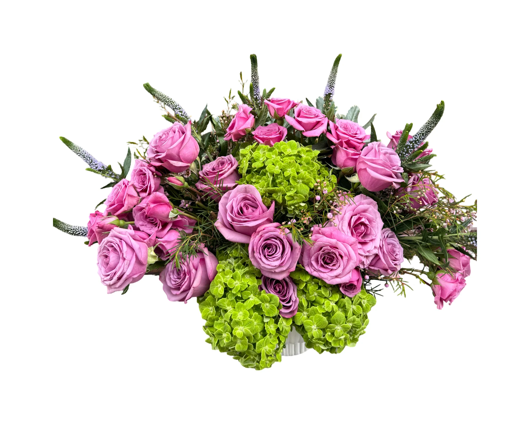 Lavender Luxe – Hydrangea & Rose Garden Arrangement