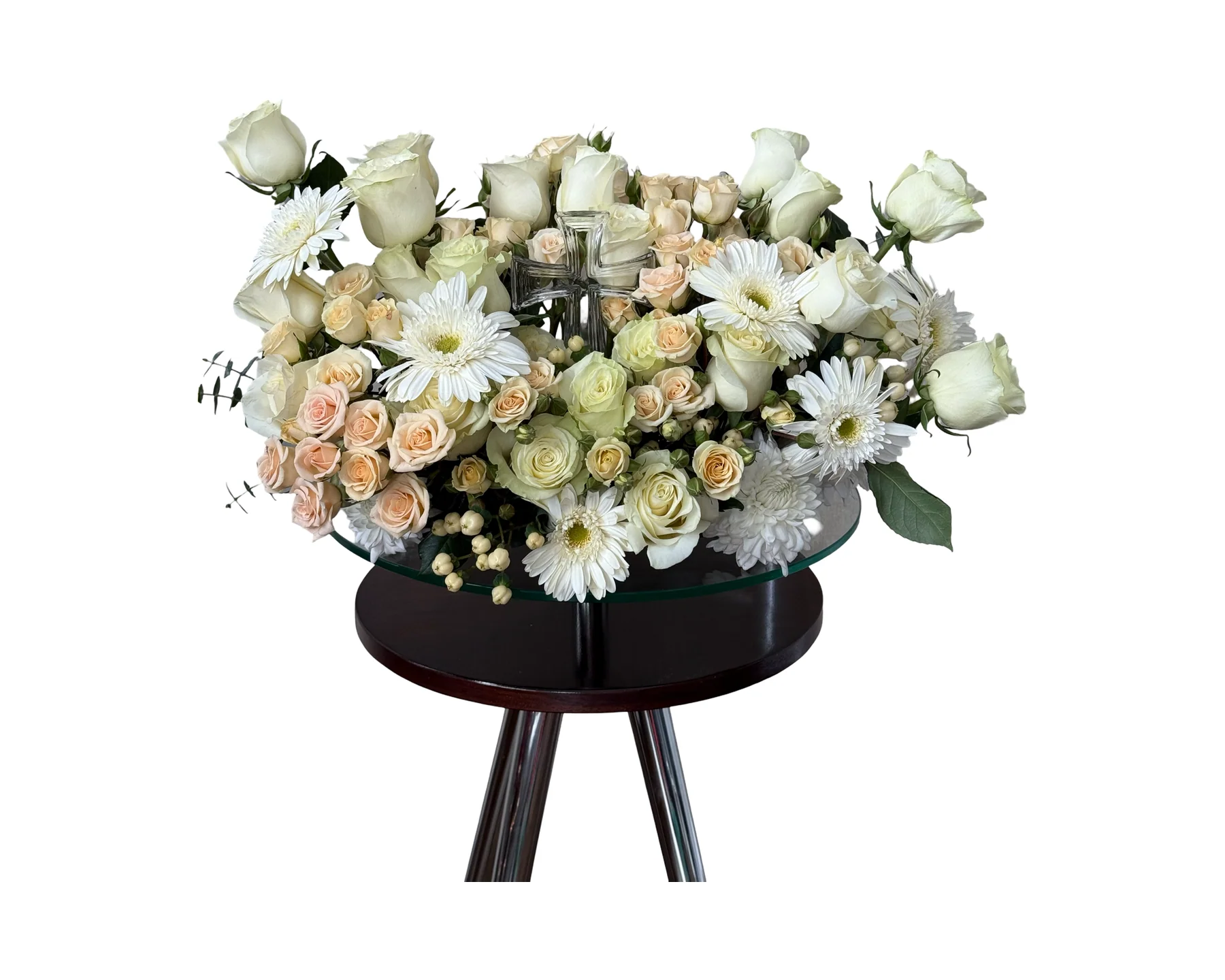 Light of Peace Cross Floral Arrangement