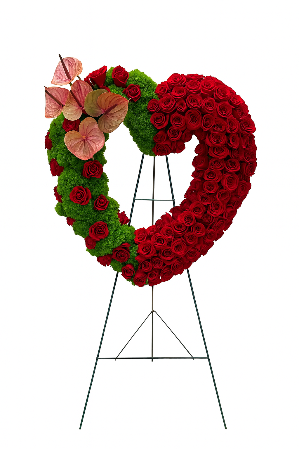Modern Love Standing Heart Wreath
