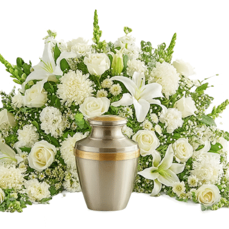 Peaceful Light Urn Tribute Arrangement