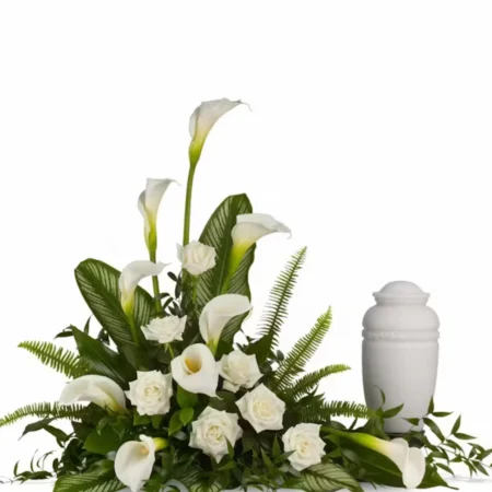 Pure Calla Urn Lily Arrangement
