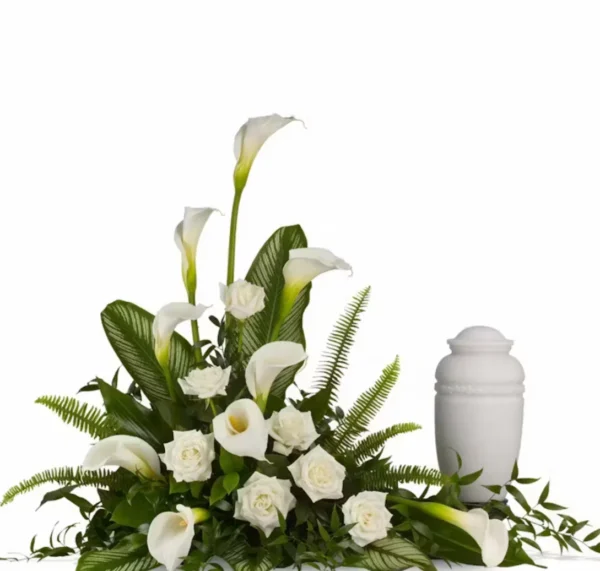 Pure Calla Urn Lily Arrangement