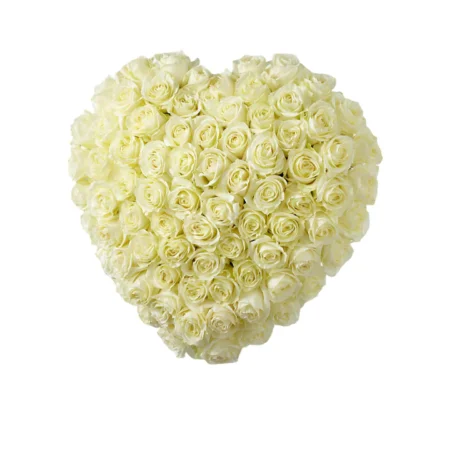 Pure Devotion White Rose Heart Tribute