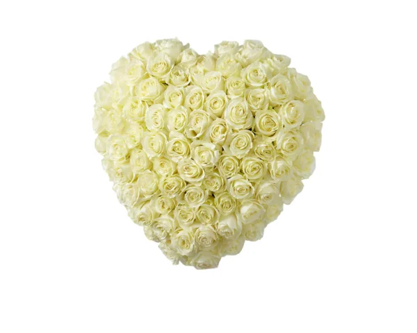 Pure Devotion White Rose Heart Tribute