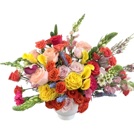 Radiant Joy – Bright Mixed Floral Celebration Arrangement