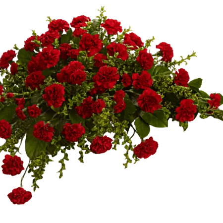 Red Remembrance Red Carnation Casket Spray