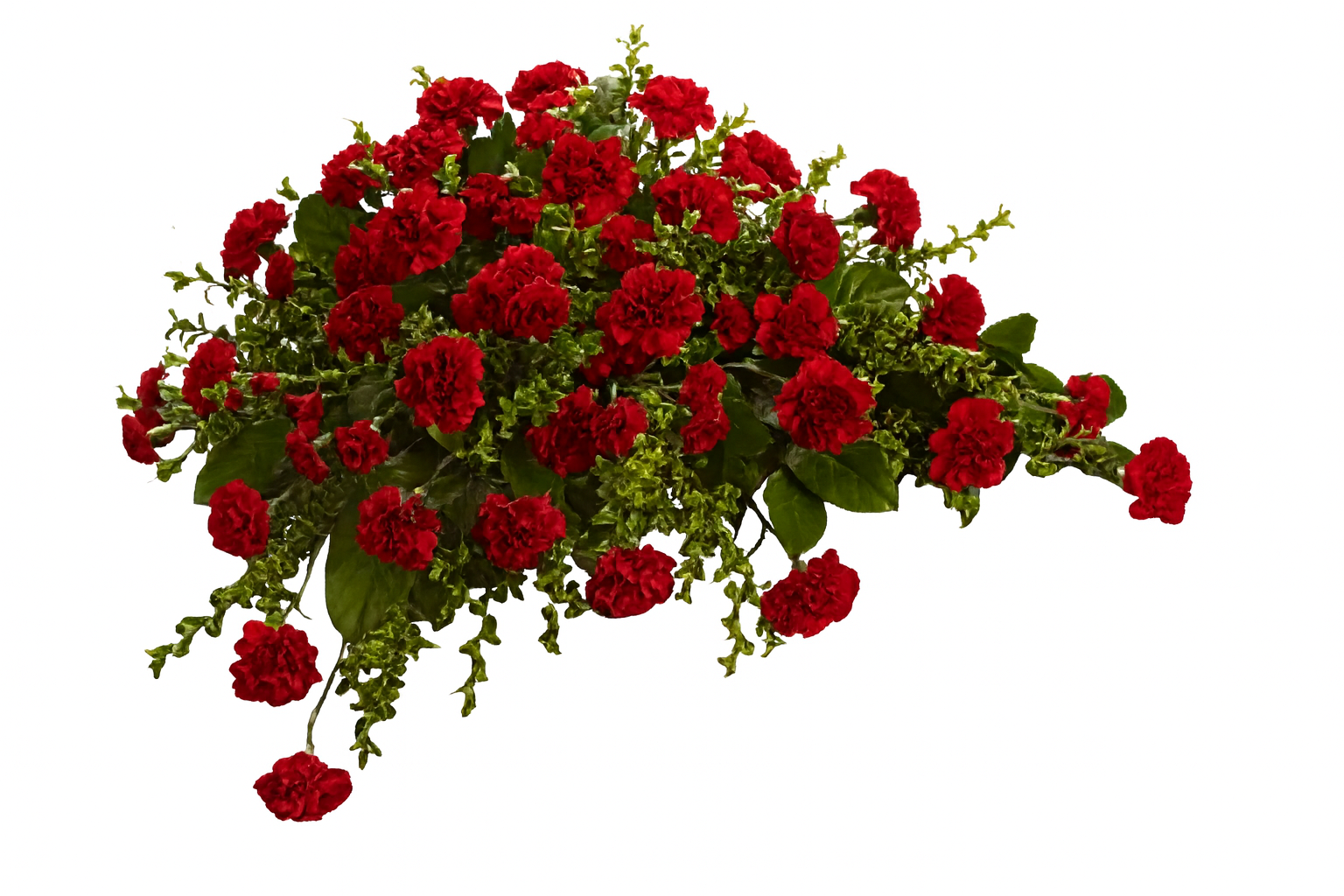 Red Remembrance Red Carnation Casket Spray