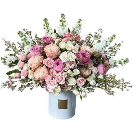Soft Blush Garden Vase Arrangement