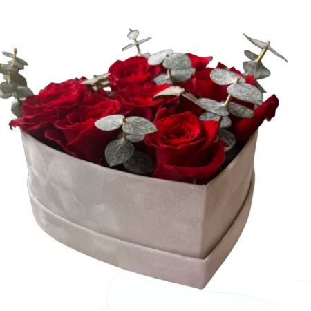Velvet Heart – Red Rose Arrangement in Luxe Box