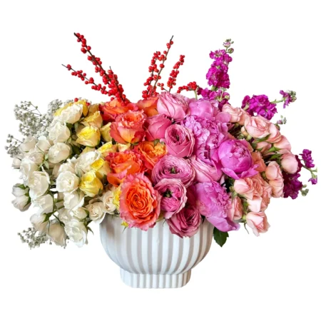 Vibrant Whimsy Rainbow Garden Bowl